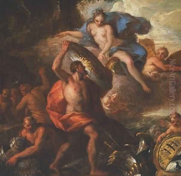Design for a Ceiling: The Four Cardinal Virtues, Justice, Prudence, Temperance and Fortitude - view 1