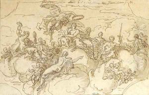 Preliminary design for a ceiling by Sir James Thornhill