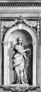 Study for a statue of Diana, in a niche