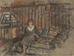 Madame Fried Reveuse (etude) by Jean-Edouard Vuillard