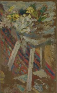 Flowers On A Stool by Jean-Edouard Vuillard