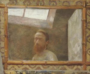 Autoportrait Au Miroir De Bambou by Jean-Edouard Vuillard