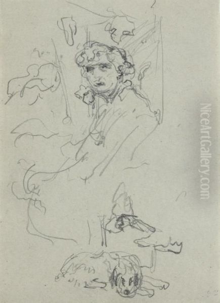 Madame Hessel Et Son Chien - view 1