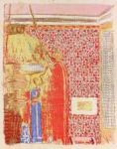 Interieur Aux Tentures Roses Ii by Jean-Edouard Vuillard