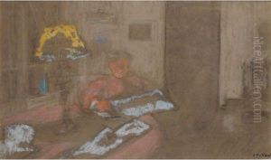 Madame Vuillard Lisant Le Journal by Jean-Edouard Vuillard