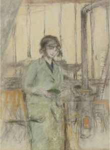 Jeune Femme Debout Dans L'atelier by Jean-Edouard Vuillard