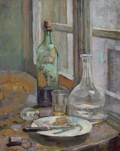 Nature Morte Avec Bouteille Et Carafe by Jean-Edouard Vuillard