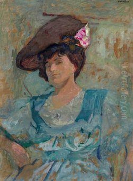 Portrait De Lucy Hessel Au Chapeau Mousquetaire - view 1