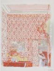 Interieur Aux Tentures Roses I by Jean-Edouard Vuillard
