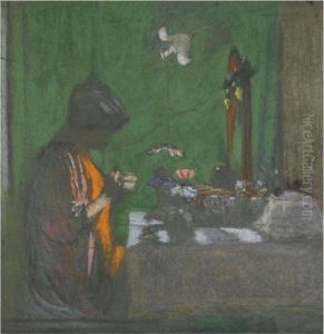 Madame Hessel A Son Cabinet De Toilette by Jean-Edouard Vuillard