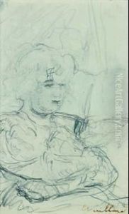 Portrait De Femme Aux Bras Croises by Jean-Edouard Vuillard