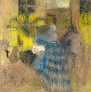 Interieur Jaune Et Bleu by Jean-Edouard Vuillard