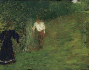 Homme Et Femme Pres D'un Arbre by Jean-Edouard Vuillard