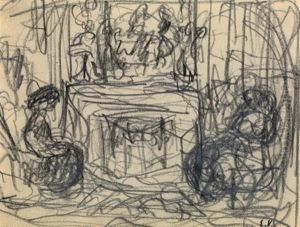 Personnages Autour De La Cheminee by Jean-Edouard Vuillard