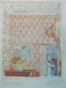 Interieur Aux Tentures Roses I by Jean-Edouard Vuillard