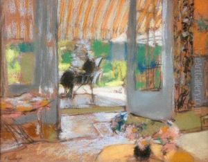 La Terrasse Du Salon Du Clos Cezanne by Jean-Edouard Vuillard