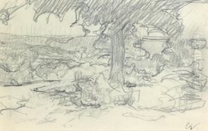 Paysage Avec Un Arbre Au Centre by Jean-Edouard Vuillard