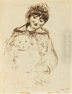 Etude De Femme Et Enfant by Jean-Edouard Vuillard