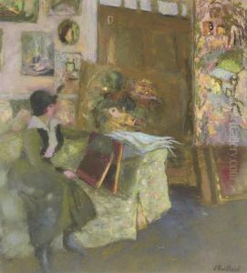 Le Modele Au Divan Vert by Jean-Edouard Vuillard