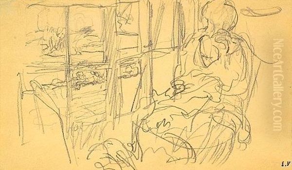 Madame Hessel A La Fenetre Du Chateau Des Clayes, Circa1932-1938 - view 1