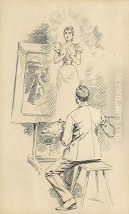 Modele Dans L'atelier. by Jean-Edouard Vuillard