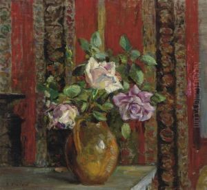 Roses Dans Un Pichet Roses Dans Un Pichet