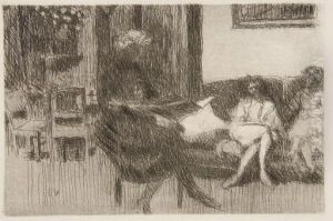 Interieur Au Canape (roger-marx 62) by Jean-Edouard Vuillard