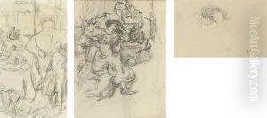 La Mere De Vuillard Accoudee A Une Table by Jean-Edouard Vuillard