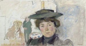 Portrait De Femme Dans L'atelier by Jean-Edouard Vuillard