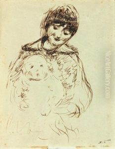 Etude De Femme Avec Un Enfant by Jean-Edouard Vuillard