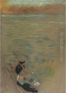 Femmes Au Bord De La Mer by Jean-Edouard Vuillard