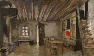 Interieur D'auberge Au Drap Rouge. by Jean-Edouard Vuillard