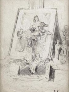 Nature Morte Au Constantin Guy Et Au Tanagra Sur La Cheminee Rue De Calais by Jean-Edouard Vuillard