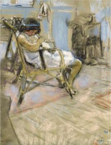 Jeune Fille Dans L'atelier Du Boulevard Malesherbes by Jean-Edouard Vuillard