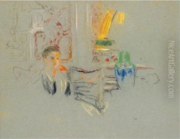 Etude Pour 'le Boudoir Au Voile De Genes' - view 1