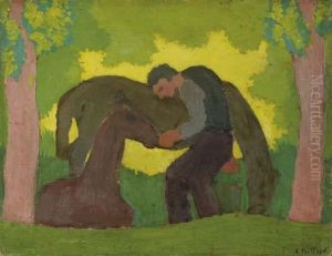 L'homme Et Les Deux Chevaux by Jean-Edouard Vuillard