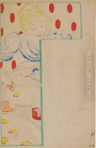 Le Repas (projet Pour Un Programme Du Theatre De L'oeuvre) by Jean-Edouard Vuillard