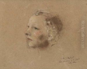 Portrait Of A Young Woman. by Jean-Edouard Vuillard