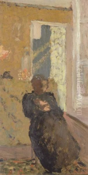 Dame En Noir Assise - view 1