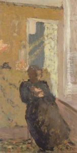 Dame En Noir Assise by Jean-Edouard Vuillard