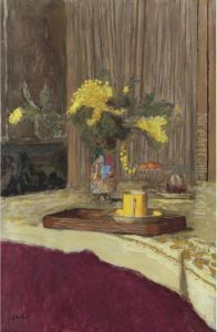 Bouquet De Mimosa Sur La Table by Jean-Edouard Vuillard