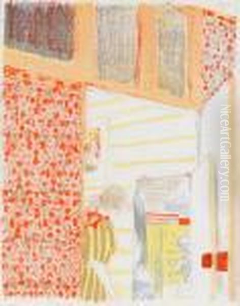 Interieur Aux Tentures Roses Iii - view 1