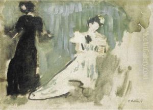 Deux Silhouettes De Femmes by Jean-Edouard Vuillard