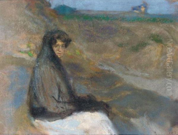 Madame Hessel Pres De La Plage En Bretagne - view 1