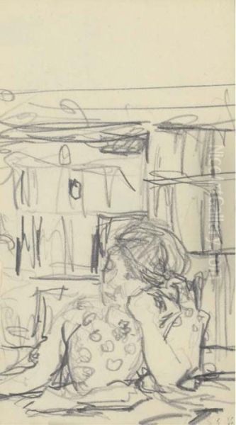 Femme Devant La Bibliotheque - view 1