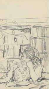 Femme Devant La Bibliotheque by Jean-Edouard Vuillard