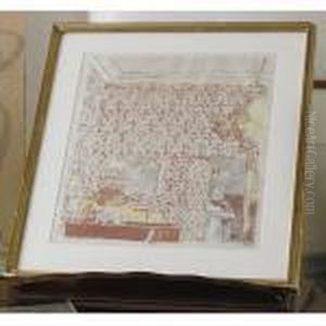 Interieur Aux Textures Roses by Jean-Edouard Vuillard