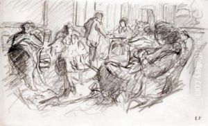 The Salon At "les Pavillons" by Jean-Edouard Vuillard