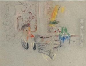 Le Boudoir Au Voile De Genes by Jean-Edouard Vuillard