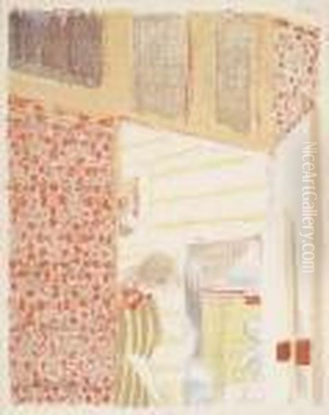 Interieur Aux Tentures Roses Iii - view 1